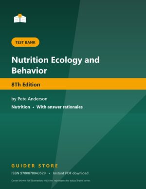 Nutrition Ecology and Behavior 8Th Edition - Guider Store