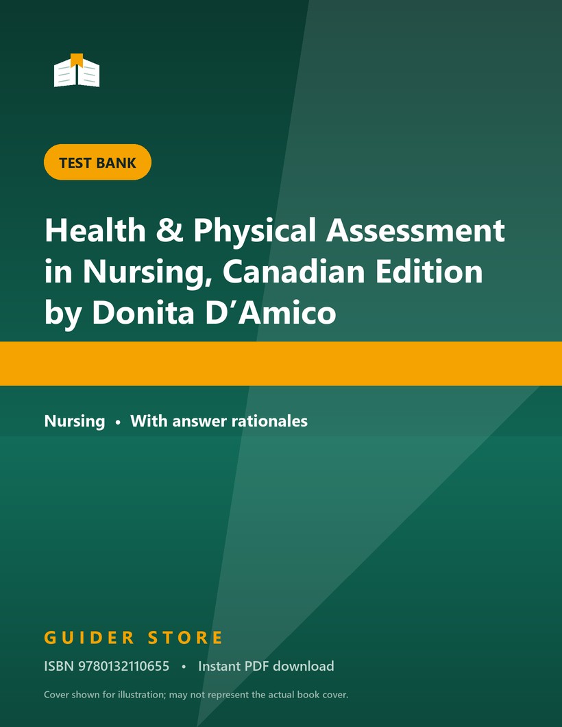 Health & Physical Assessment in Nursing, Canadian Edition by Donita D’Amico - Guider Store