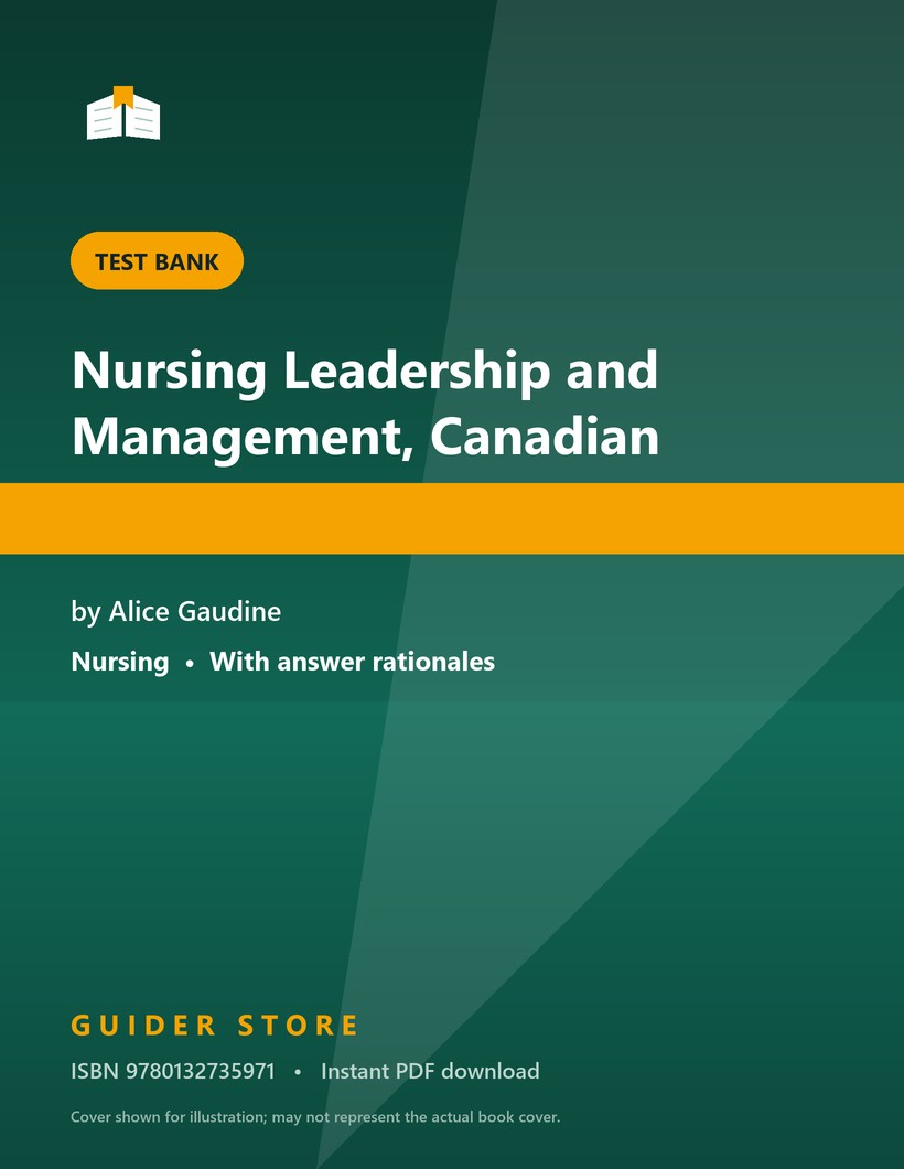Nursing Leadership and Management, Canadian - Guider Store