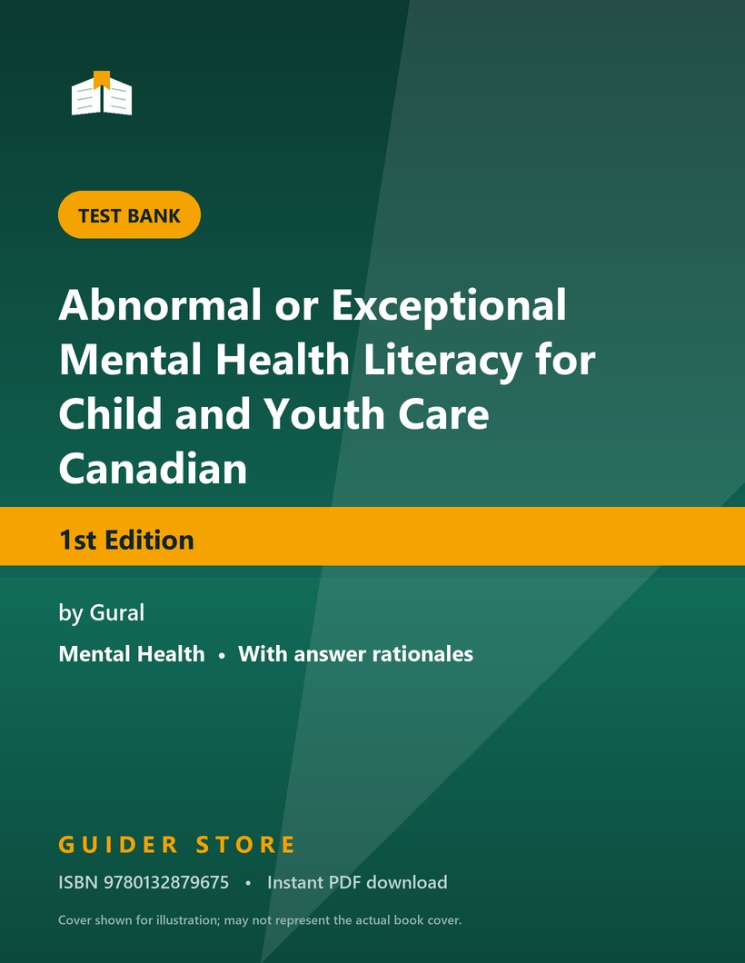 Abnormal or Exceptional Mental Health Literacy for Child and Youth Care Canadian 1st Edition - Guider Store
