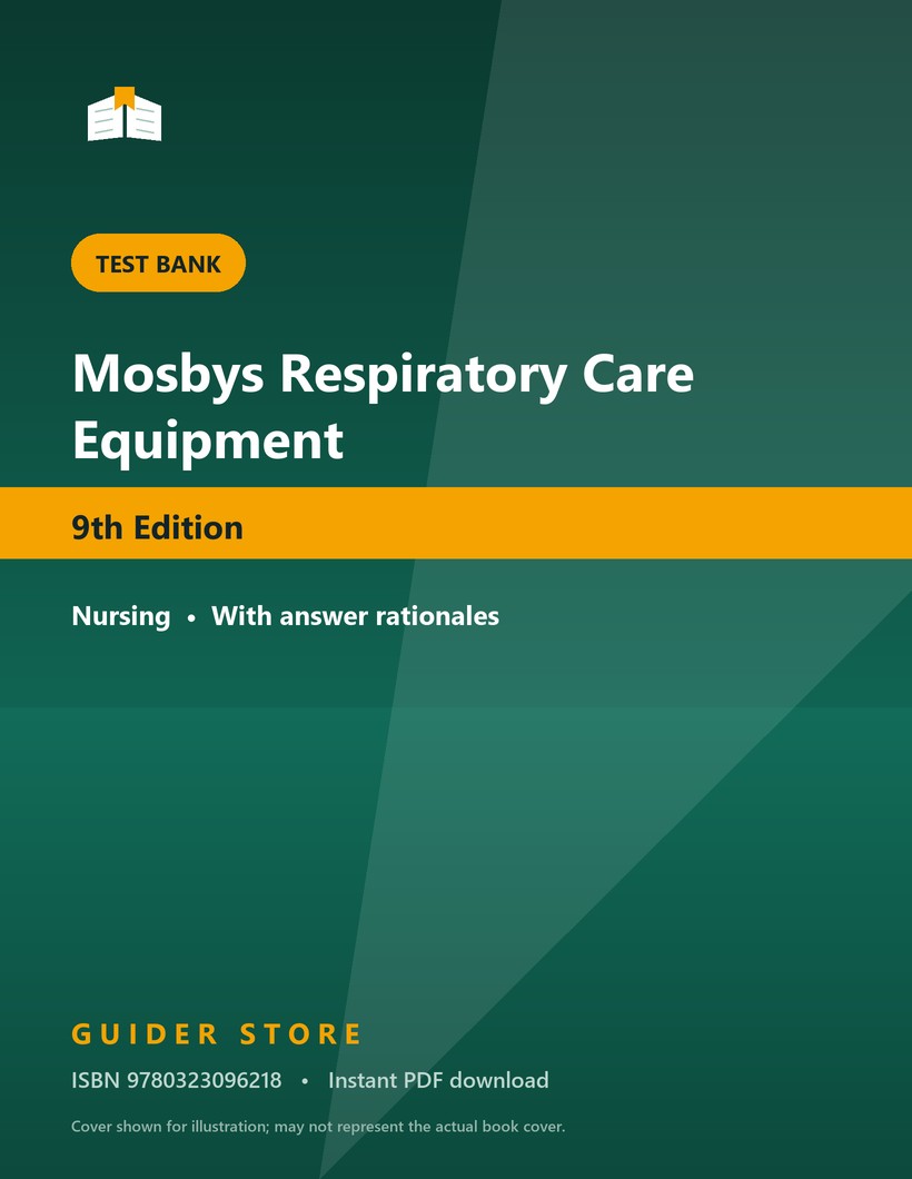 Mosbys Respiratory Care Equipment 9th Edition - Guider Store