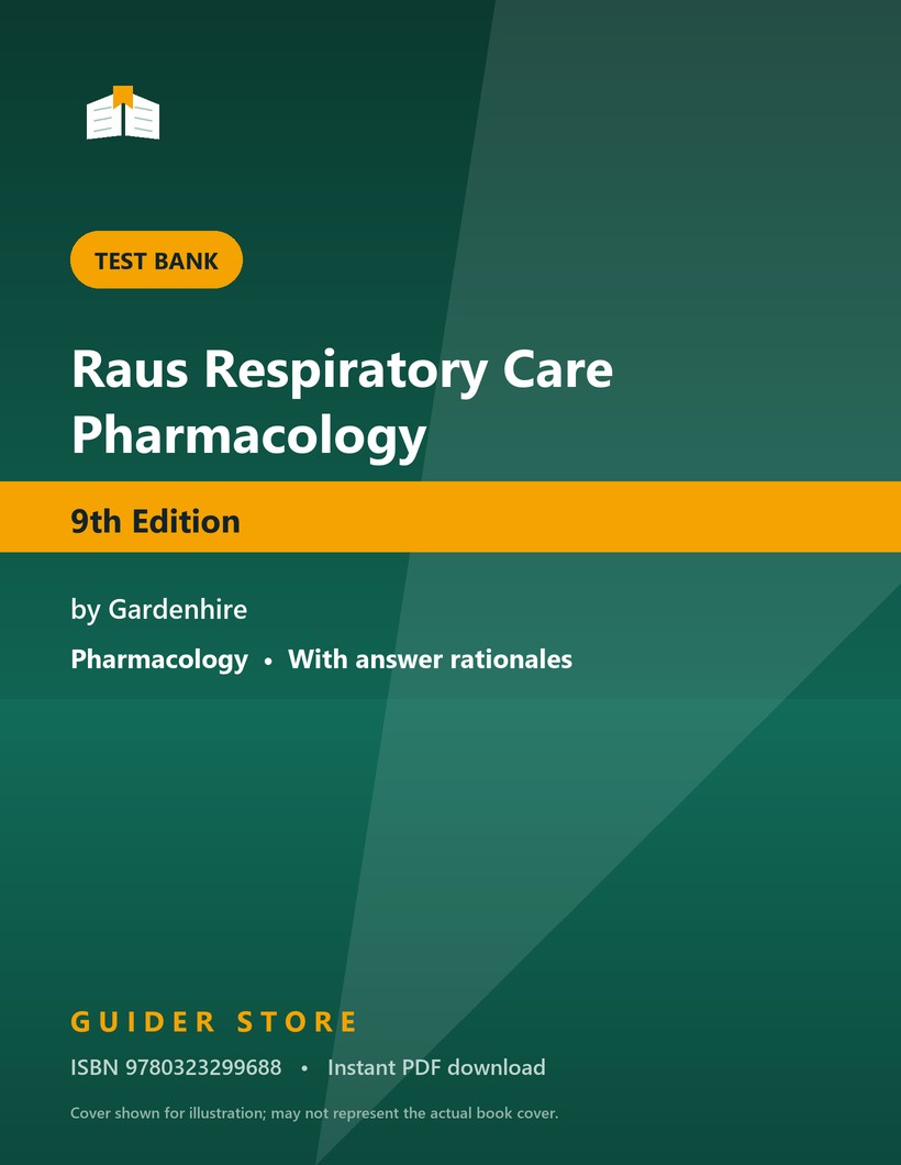 Raus Respiratory Care Pharmacology 9th Edition - Guider Store
