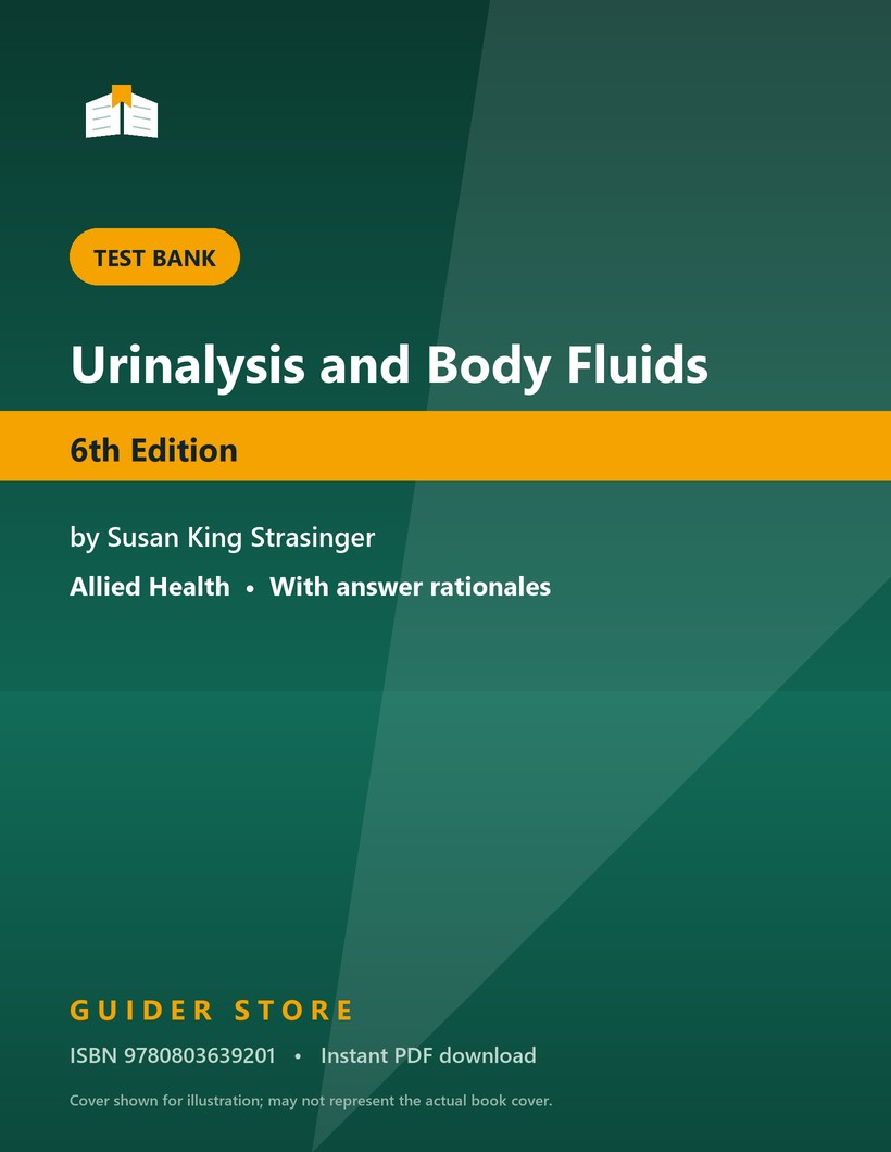Urinalysis and Body Fluids 6th Edition - Guider Store