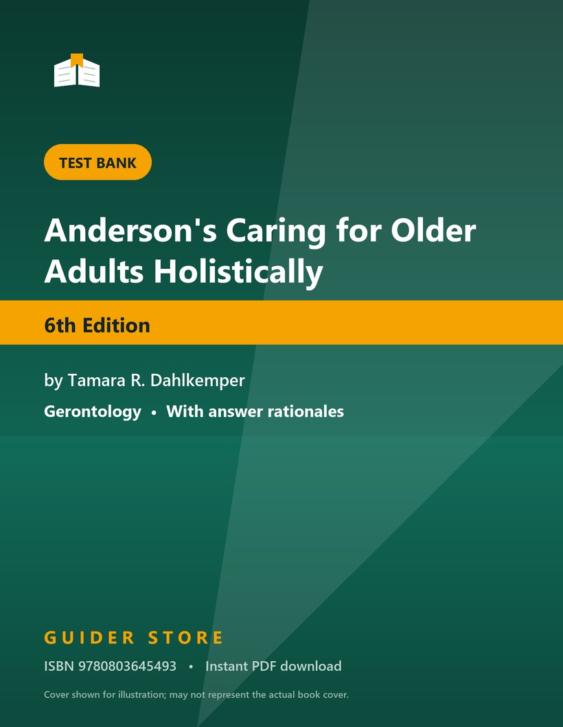 Anderson's Caring for Older Adults Holistically 6th Edition - Guider Store