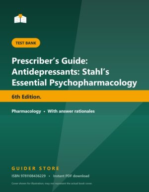 Prescriber’s Guide: Antidepressants: Stahl’s Essential Psychopharmacology 6th Edition. - Guider Store