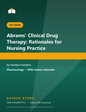 Abrams’ Clinical Drug Therapy: Rationales for Nursing Practice - Guider Store
