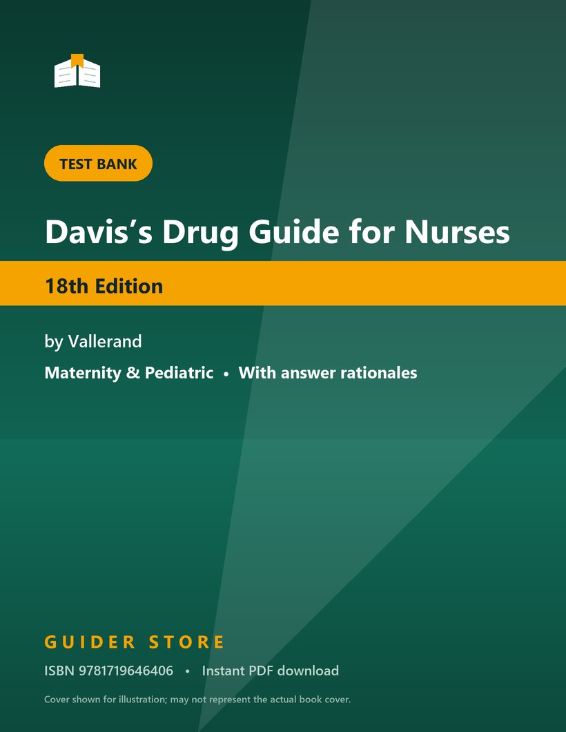 Davis’s Drug Guide for Nurses 18th Edition - Guider Store