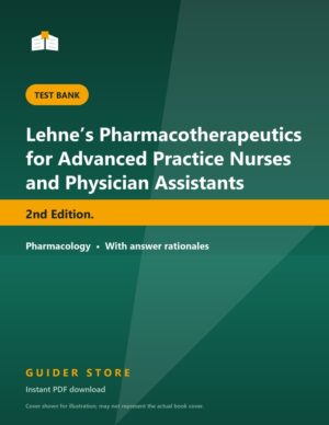 Lehne’s Pharmacotherapeutics for Advanced Practice Nurses and Physician Assistants 2nd Edition. - Guider Store