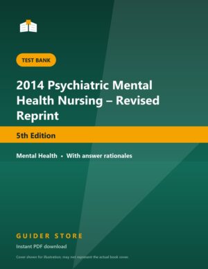 2014 Psychiatric Mental Health Nursing – Revised Reprint 5th Edition - Guider Store